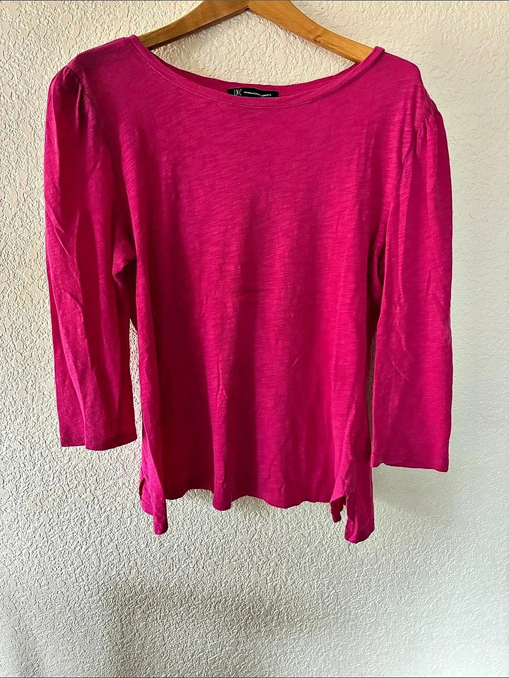 INC International Concepts Long Sleeve Top in Pink Size Medium Like New